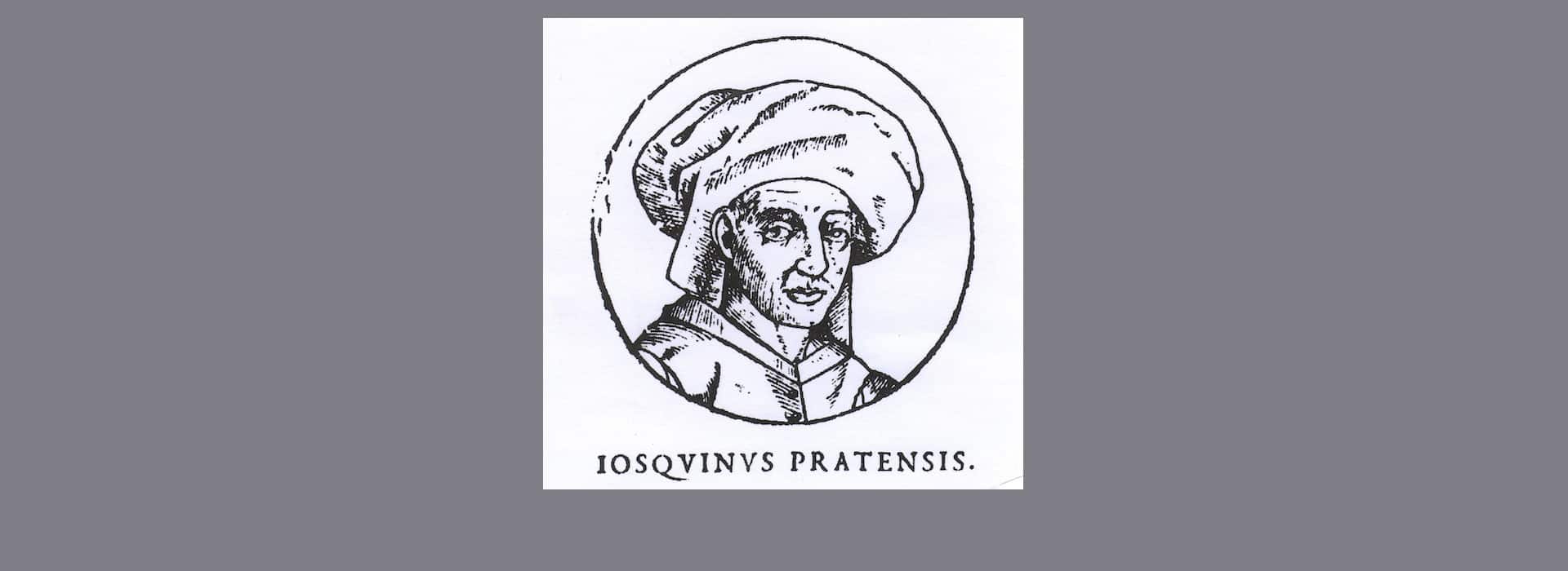 Woodcut image of Josquin des Prez