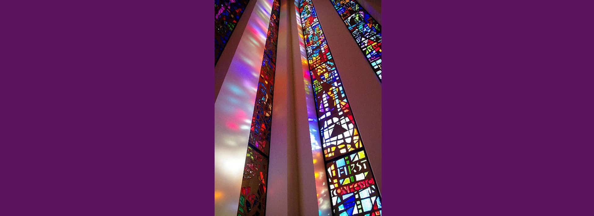 Stained glass within the National Presbyterian Church in Washington, DC